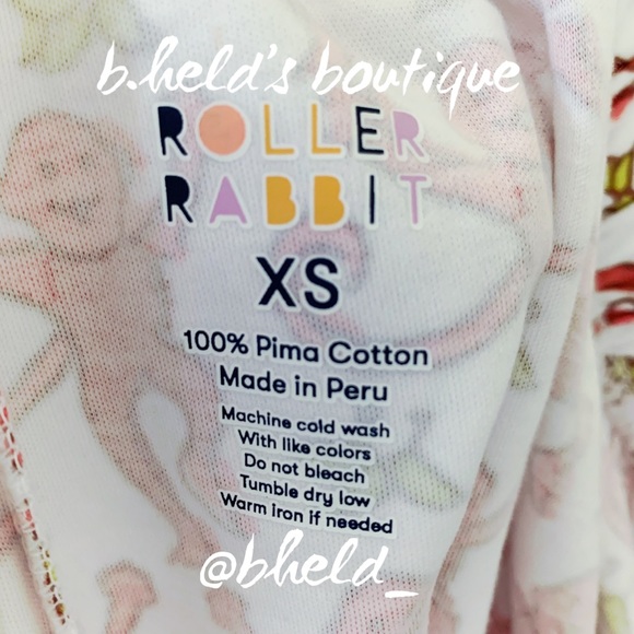Roller Rabbit Monkey Polo Pajamas in Pink Monkey Size X-Small XS Brand New NWT - Picture 11 of 16
